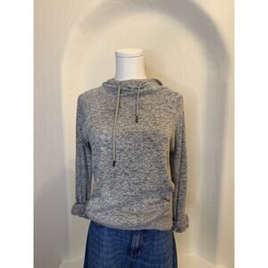 Garage Lightweight Knit Heather Grey Hoodie – Size XS